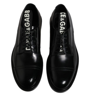 Schwarze Lackleder Derby Schnürschuhe Formal Dress Schuhe