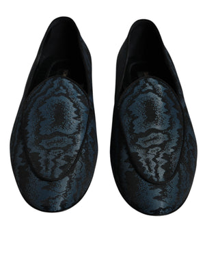 Blau Schwarz Flats Männer Loafers Kleid Schuhe