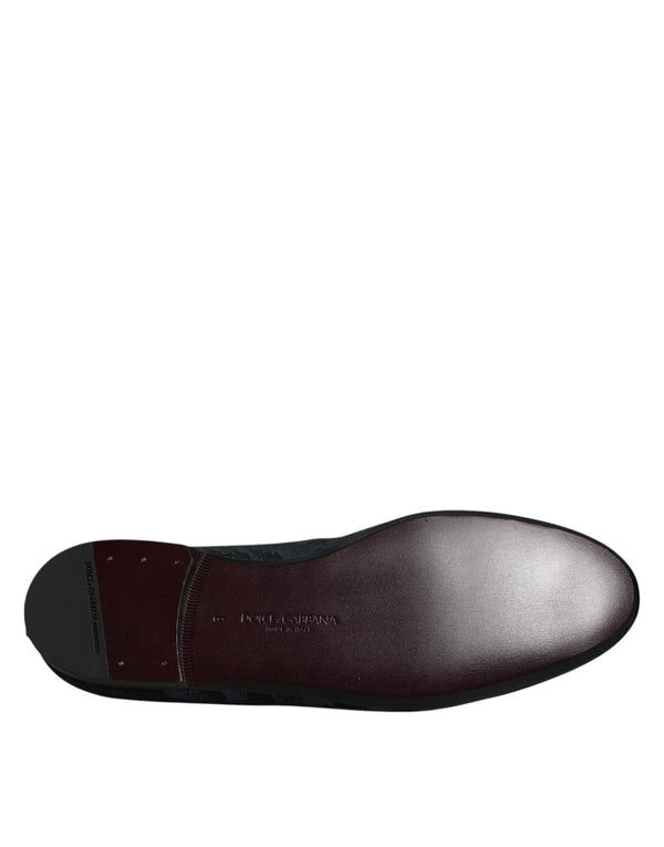 Blau Schwarz Flats Männer Loafers Kleid Schuhe