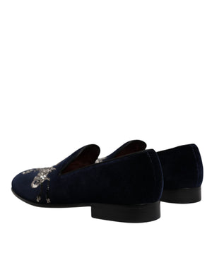 Schwarz Samt Floral Gun Loafers Kleid Schuhe