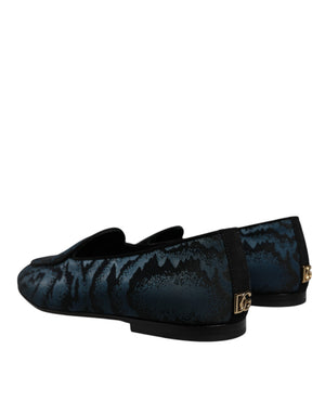 Blau Schwarz Flats Männer Loafers Kleid Schuhe