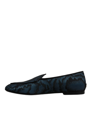Blau Schwarz Flats Männer Loafers Kleid Schuhe