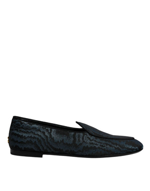 Blau Schwarz Flats Männer Loafers Kleid Schuhe