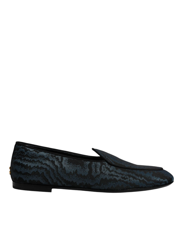 Blau Schwarz Flats Männer Loafers Kleid Schuhe