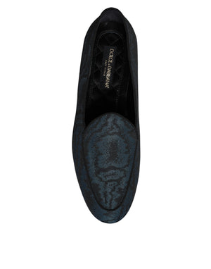 Blau Schwarz Flats Männer Loafers Kleid Schuhe