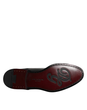 Schwarze Kalbsleder Derby Schnürschuhe Formal Dress Schuhe