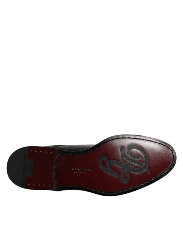 Schwarze Kalbsleder Derby Schnürschuhe Formal Dress Schuhe