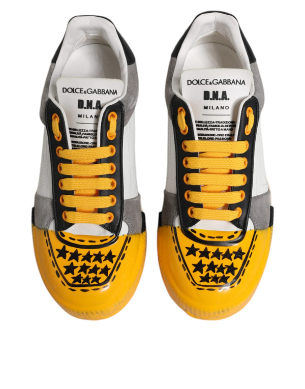 Multicolor Leder DNA Low Top Sneakers Schuhe