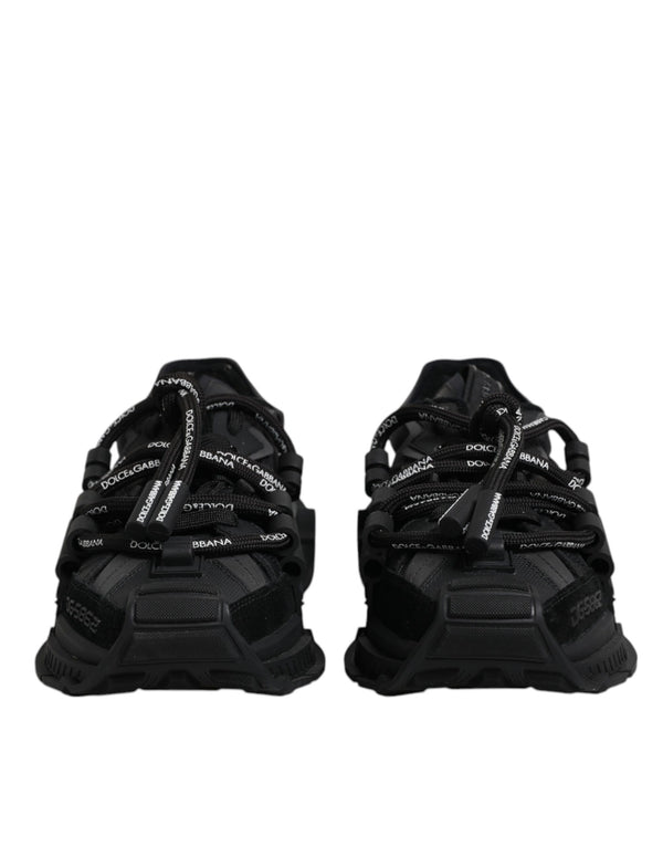 Schwarz Low Top Space Lace Up Sneakers Schuhe