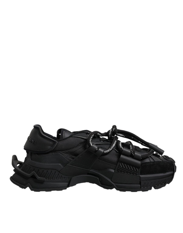 Schwarz Low Top Space Lace Up Sneakers Schuhe