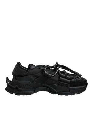Schwarz Low Top Space Lace Up Sneakers Schuhe