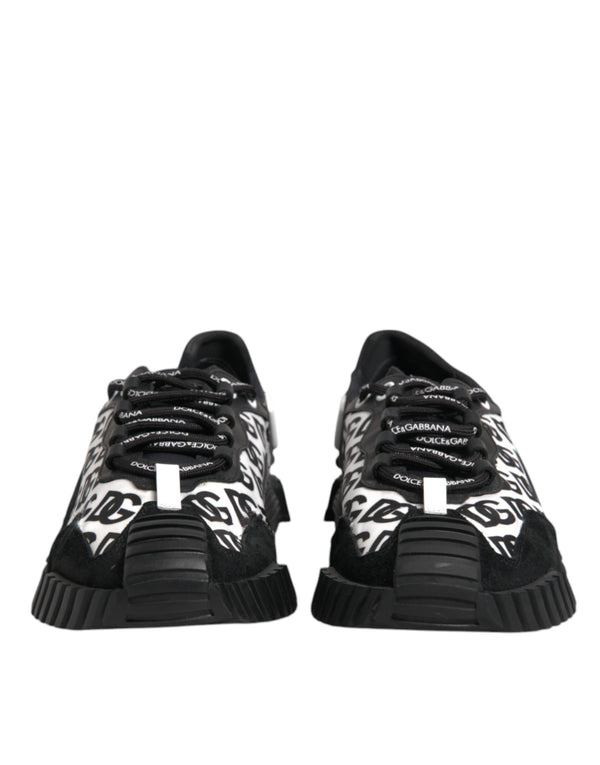 Schwarz Logo Nylon Low Top NS1 Turnschuhe Schuhe