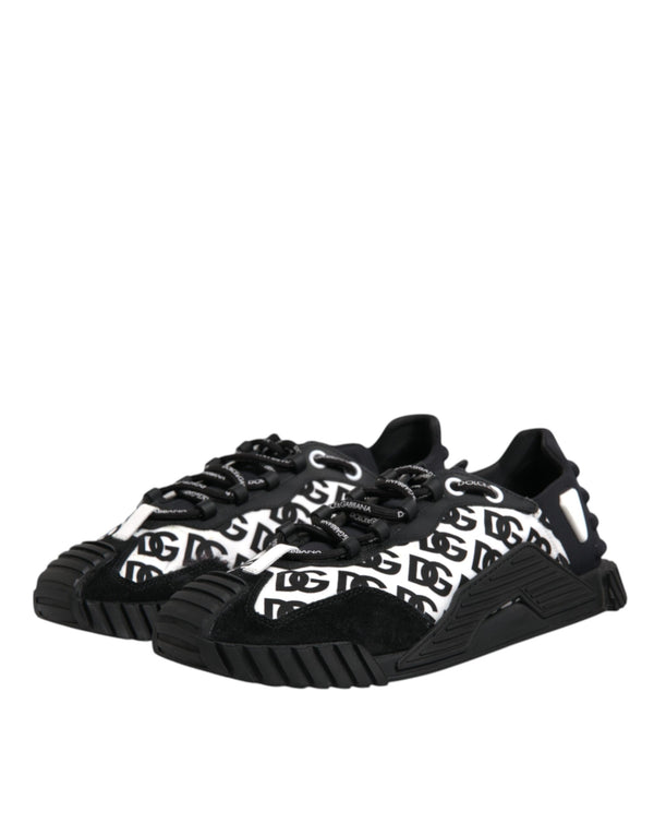 Schwarz Logo Nylon Low Top NS1 Turnschuhe Schuhe