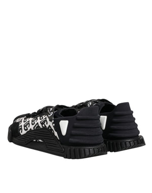 Schwarz Logo Nylon Low Top NS1 Turnschuhe Schuhe