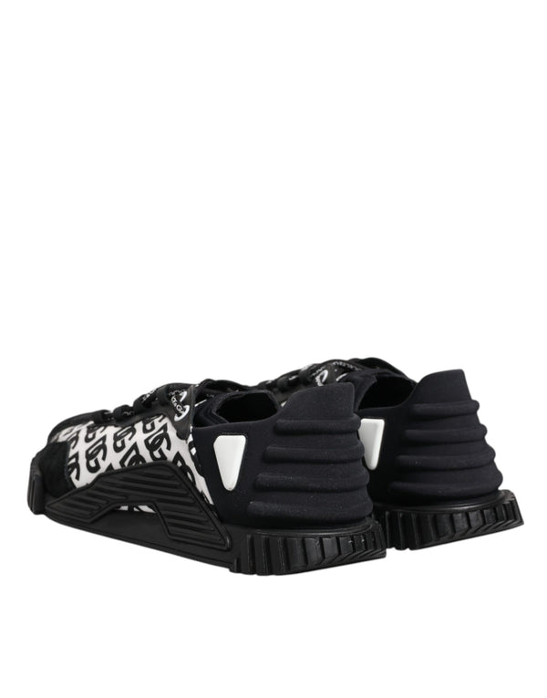 Schwarz Logo Nylon Low Top NS1 Turnschuhe Schuhe