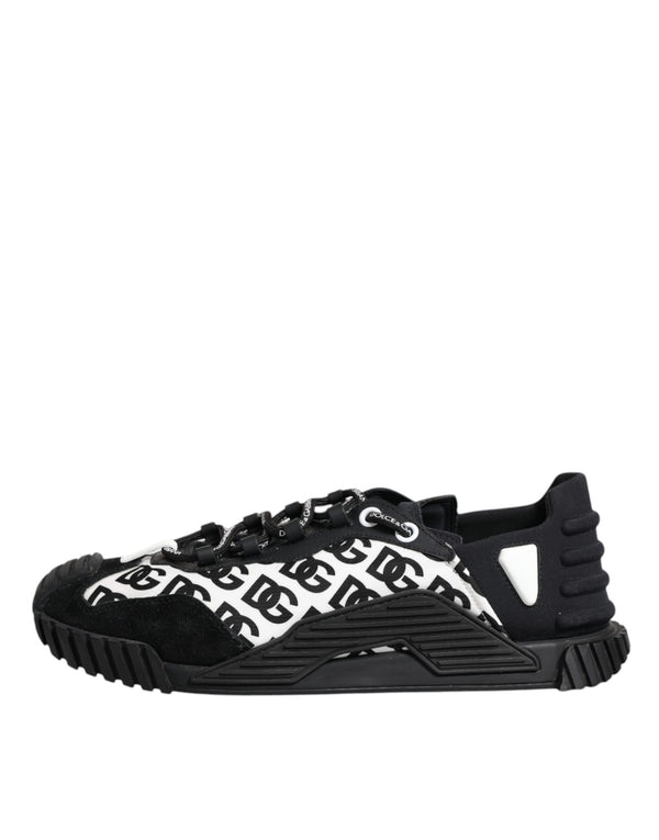 Schwarz Logo Nylon Low Top NS1 Turnschuhe Schuhe