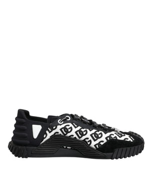 Schwarz Logo Nylon Low Top NS1 Turnschuhe Schuhe