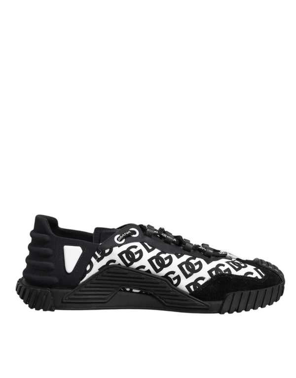 Schwarz Logo Nylon Low Top NS1 Turnschuhe Schuhe