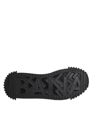 Schwarz Logo Nylon Low Top NS1 Turnschuhe Schuhe