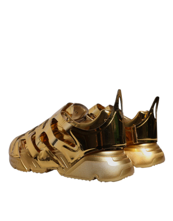 Gold Daymaster Leder Low Top Sneakers Schuhe