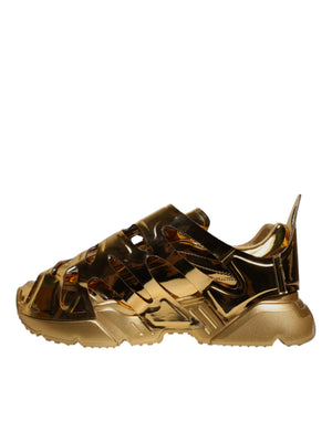 Gold Daymaster Leder Low Top Sneakers Schuhe