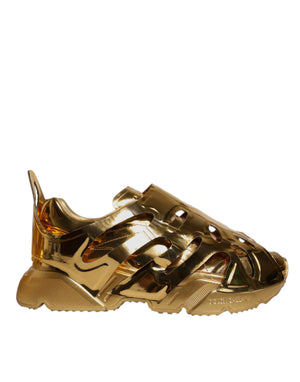 Gold Daymaster Leder Low Top Sneakers Schuhe