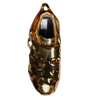 Gold Daymaster Leder Low Top Sneakers Schuhe