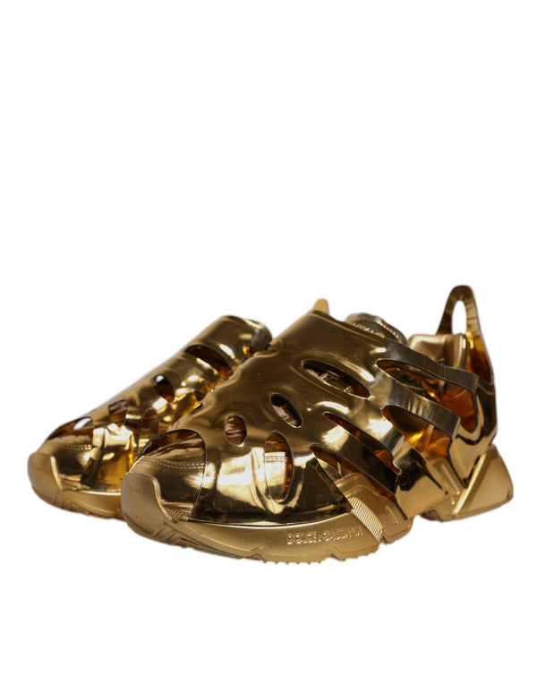 Gold Daymaster Leder Low Top Sneakers Schuhe