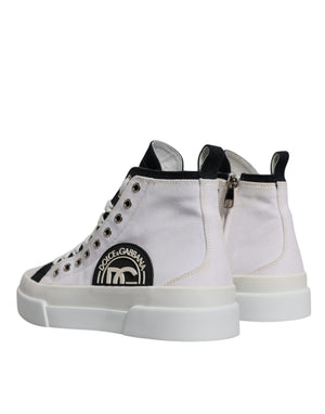 Weiß Schwarz Baumwolle High Top Turnschuhe Schuhe