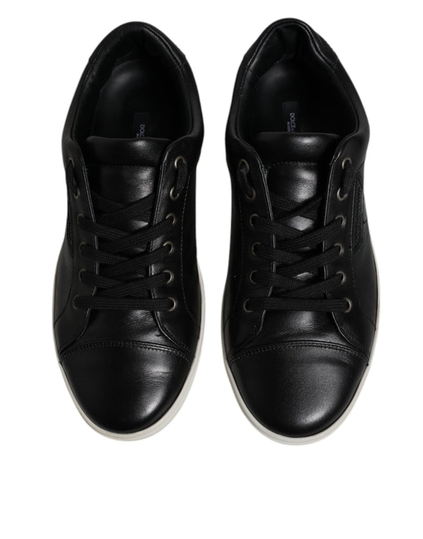 Schwarz London Nappaleder Männer Turnschuhe Schuhe