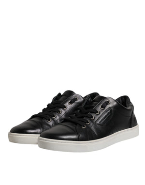 Schwarz London Nappaleder Männer Turnschuhe Schuhe