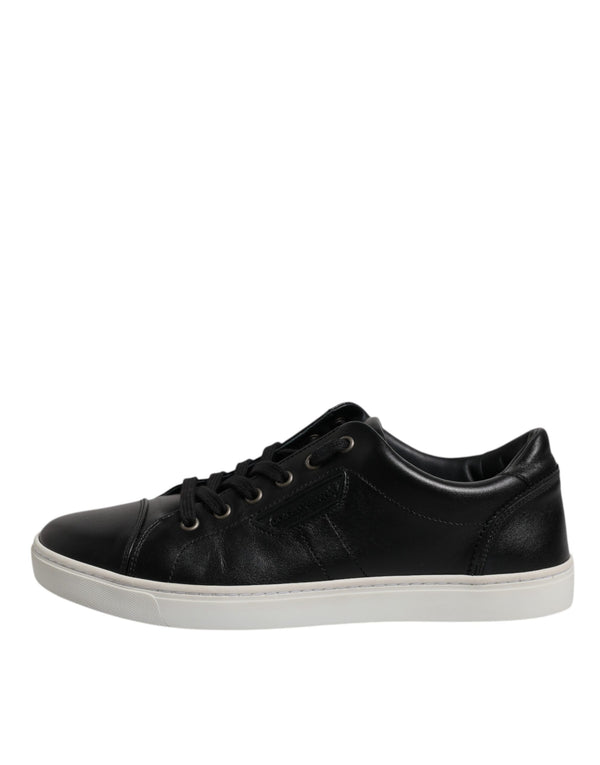 Schwarz London Nappaleder Männer Turnschuhe Schuhe