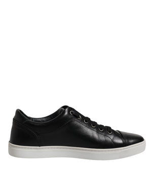 Schwarz London Nappaleder Männer Turnschuhe Schuhe