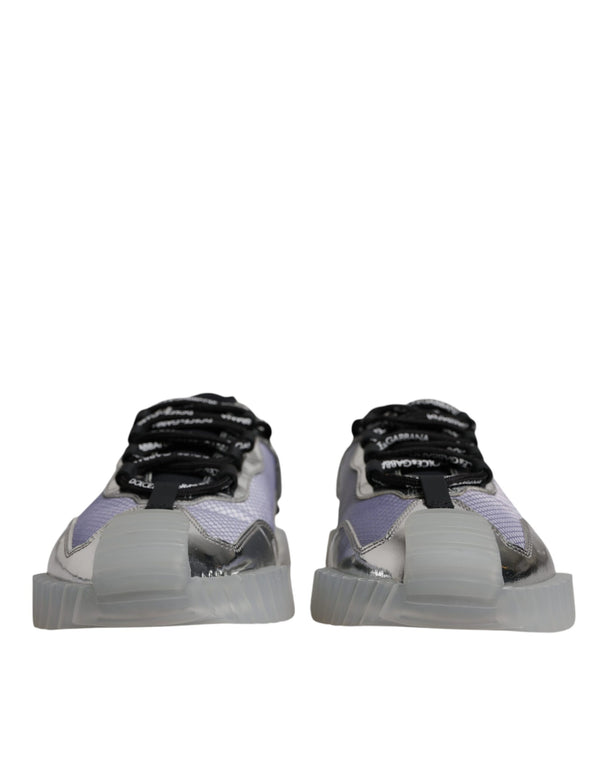 Silber Schwarz Nylon NS1 Low Top Turnschuhe Schuhe