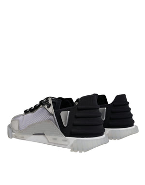 Silber Schwarz Nylon NS1 Low Top Turnschuhe Schuhe