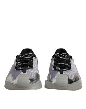 Silber Schwarz Nylon NS1 Low Top Turnschuhe Schuhe