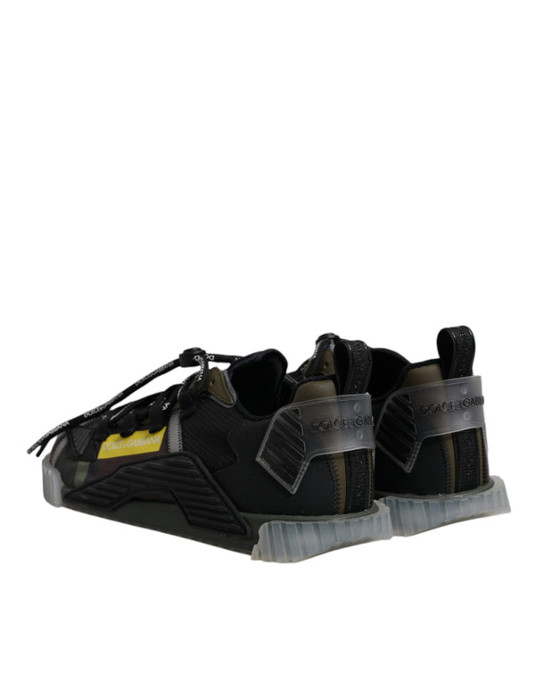 Schwarz Grün Camo NS1 Low Top Turnschuhe Schuhe