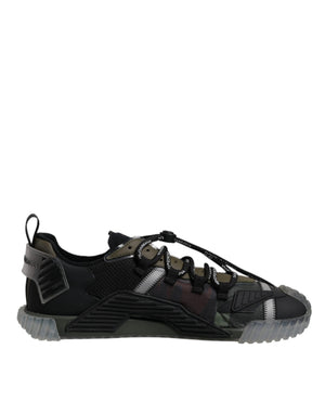 Schwarz Grün Camo NS1 Low Top Turnschuhe Schuhe
