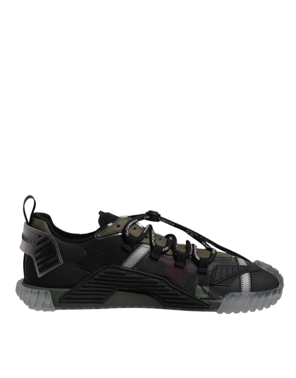 Schwarz Grün Camo NS1 Low Top Turnschuhe Schuhe