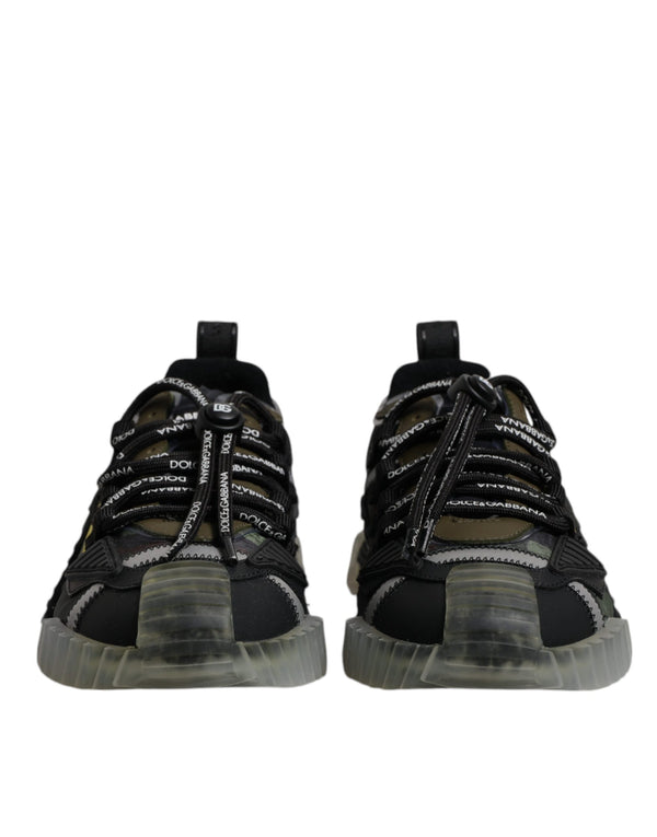 Schwarz Grün Camo NS1 Low Top Turnschuhe Schuhe