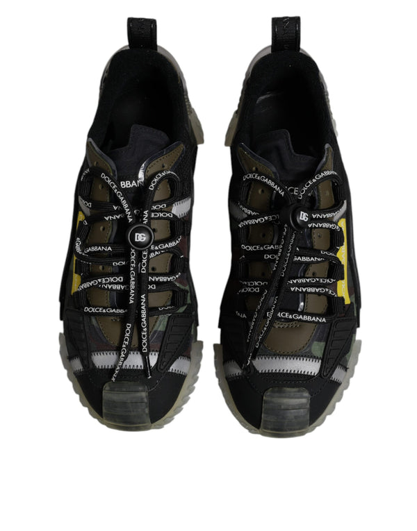 Schwarz Grün Camo NS1 Low Top Turnschuhe Schuhe
