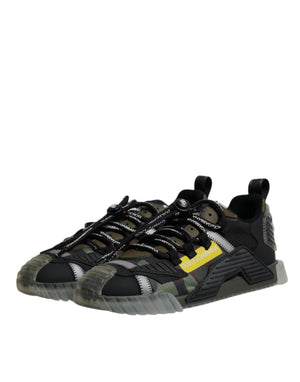 Schwarz Grün Camo NS1 Low Top Turnschuhe Schuhe