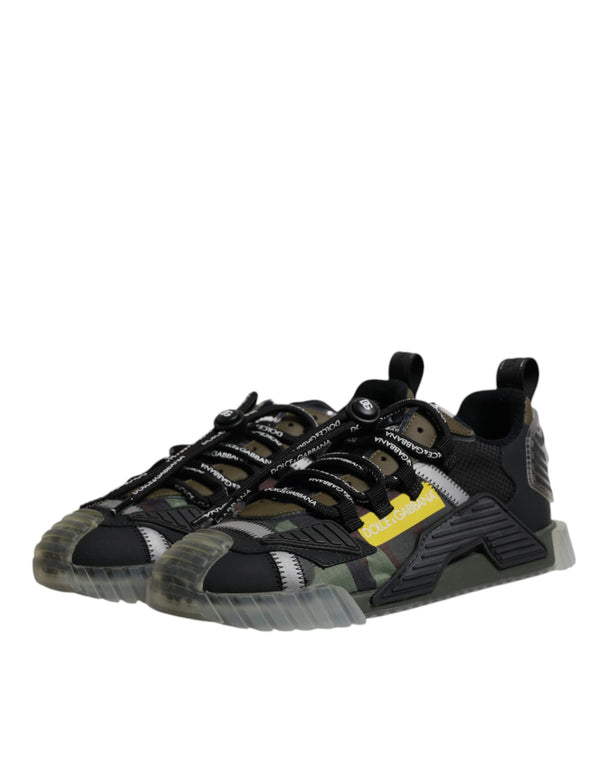 Schwarz Grün Camo NS1 Low Top Turnschuhe Schuhe
