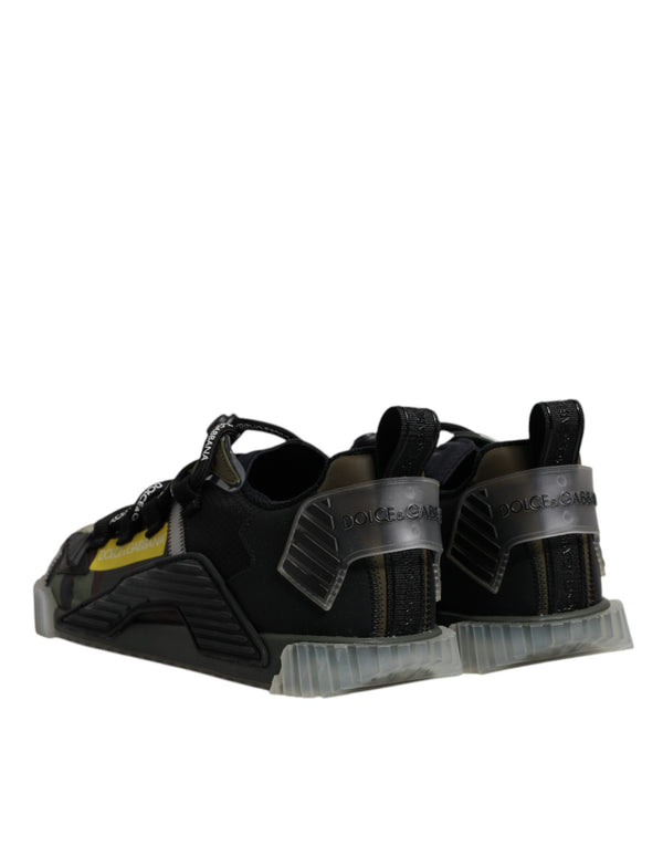 Schwarz Grün Camo NS1 Low Top Turnschuhe Schuhe