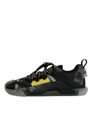 Schwarz Grün Camo NS1 Low Top Turnschuhe Schuhe