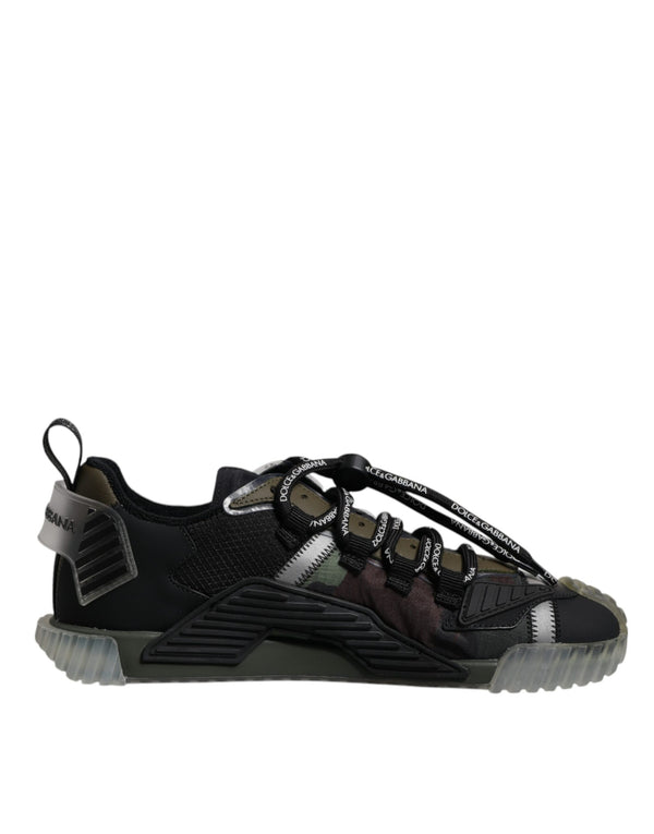 Schwarz Grün Camo NS1 Low Top Turnschuhe Schuhe