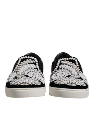 Schwarz verschönert London Männer Slip On Schuhe