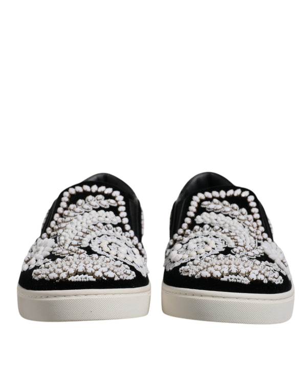 Schwarz verschönert London Männer Slip On Schuhe