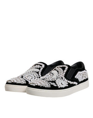 Schwarz verschönert London Männer Slip On Schuhe