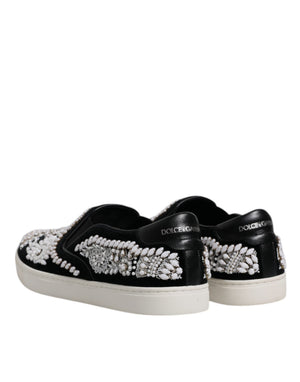 Schwarz verschönert London Männer Slip On Schuhe
